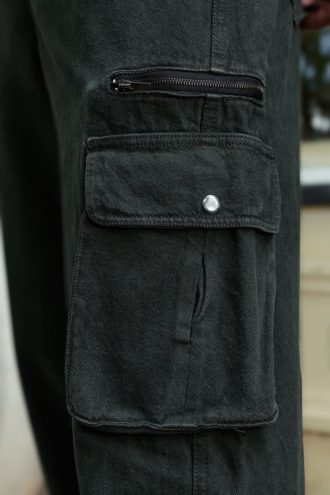 Olive Dyed Cargo Pants