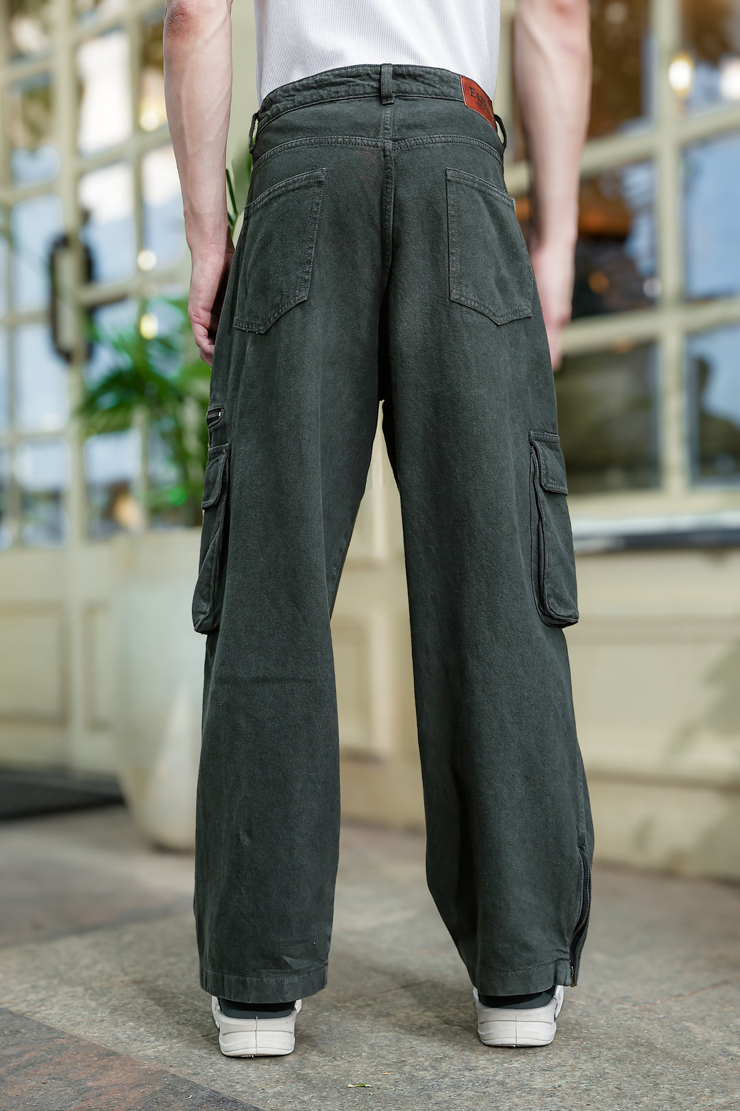 Olive Dyed Cargo Pants