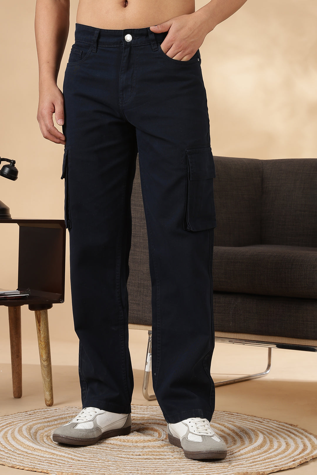 Essentials : Navy Cargo Pants