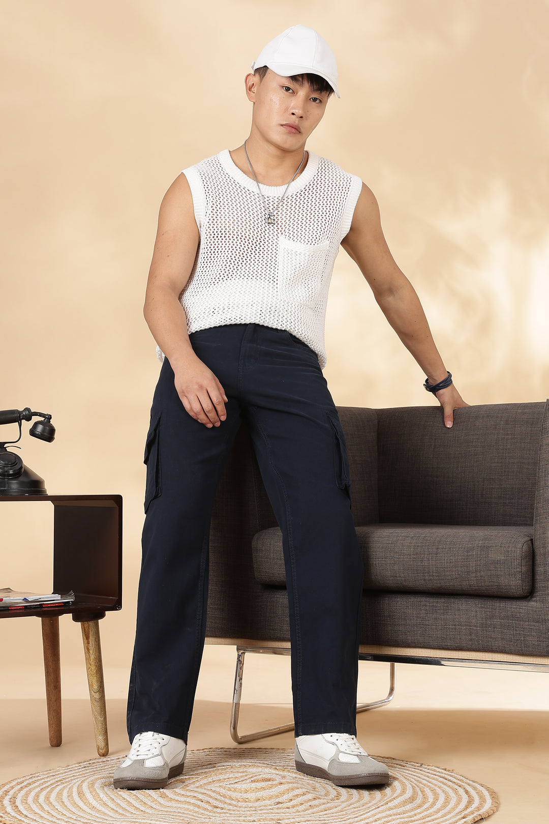 Essentials : Navy Cargo Pants