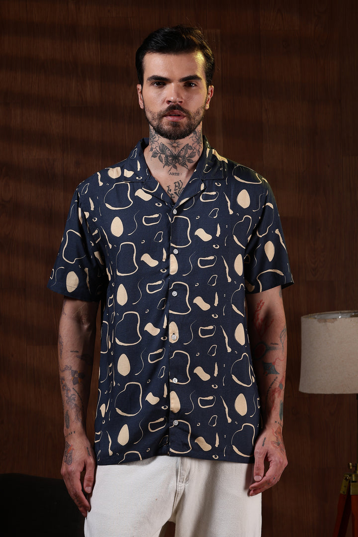 Navy Theoretical Cuban Shirt