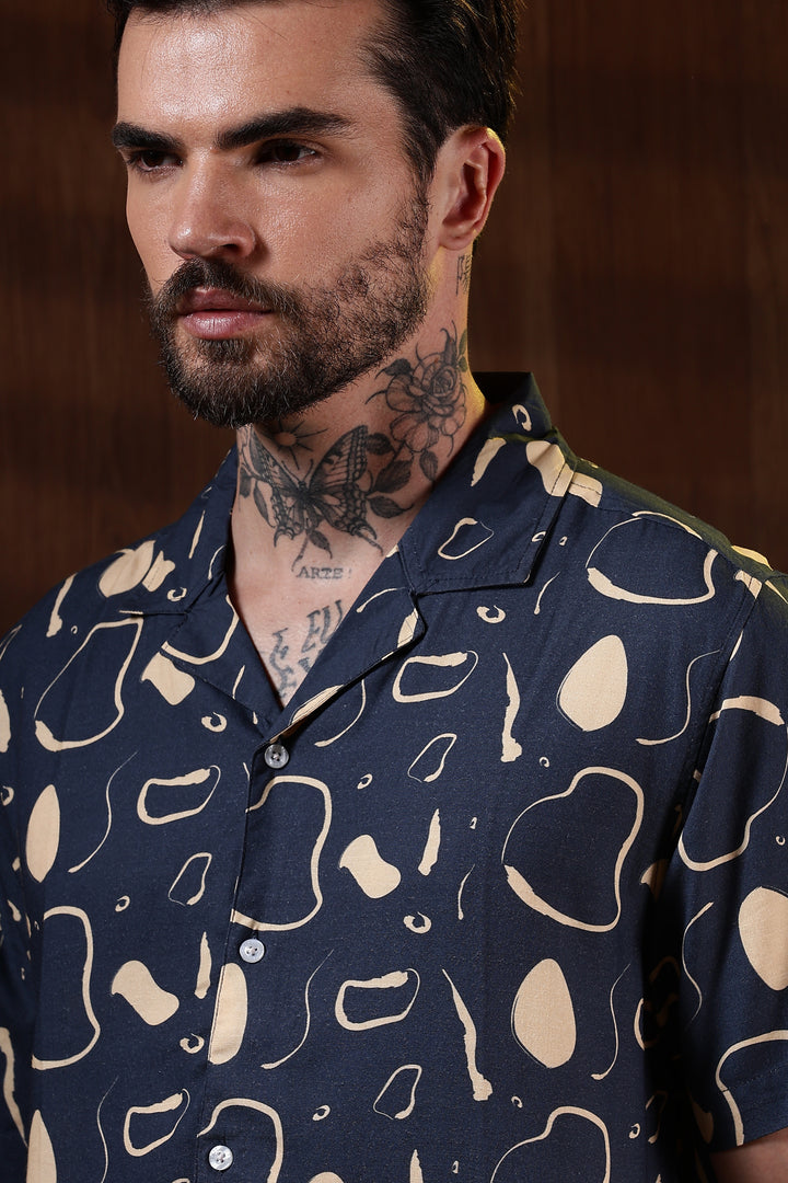 Navy Theoretical Cuban Shirt