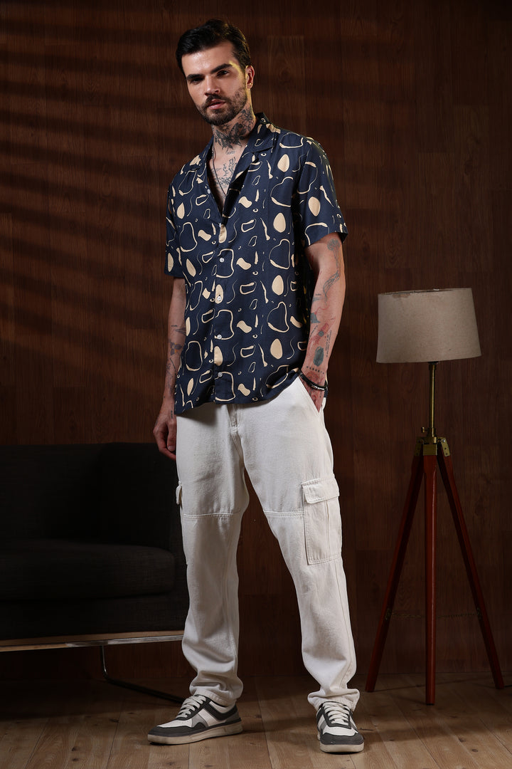 Navy Theoretical Cuban Shirt