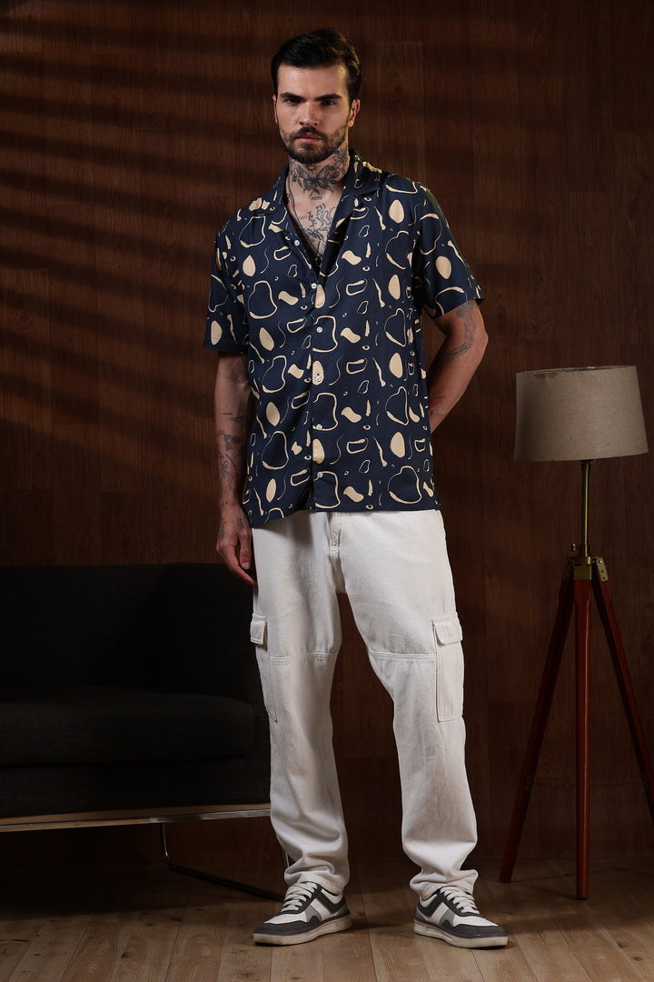 Navy Theoretical Cuban Shirt