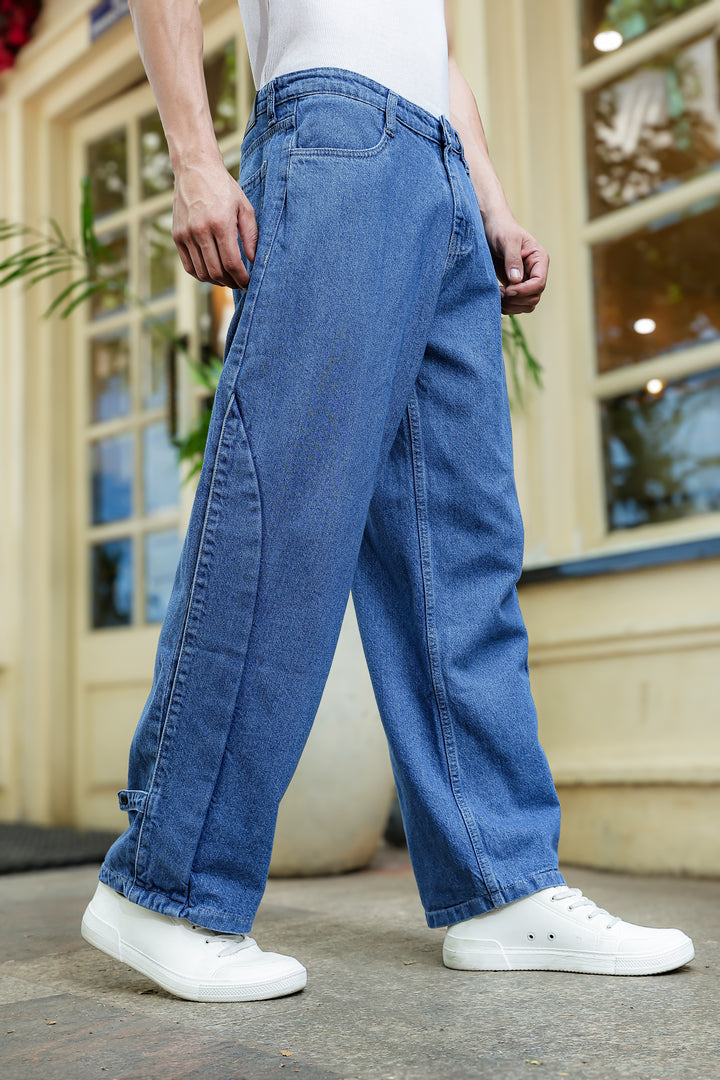 Twin- Flap Blue Cargo Pants