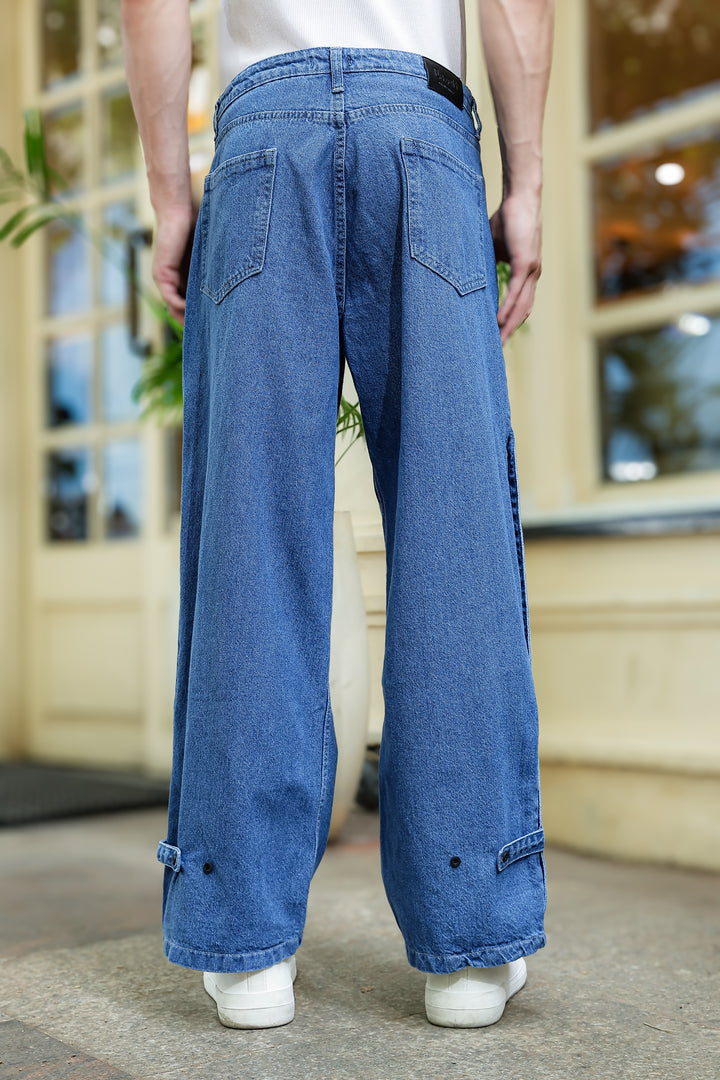 Twin- Flap Blue Cargo Pants