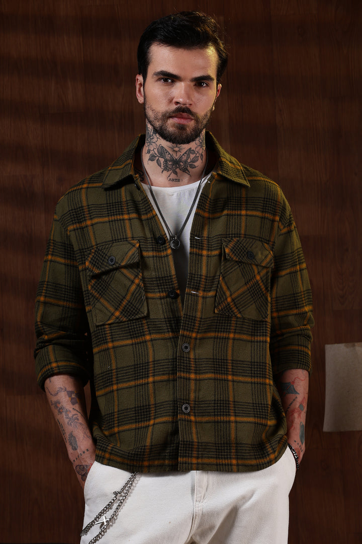 Flannel Olive Jacket