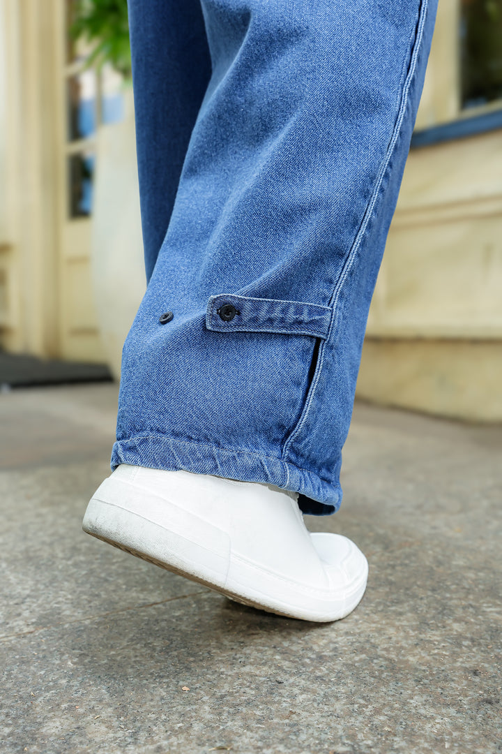 Twin- Flap Blue Cargo Pants