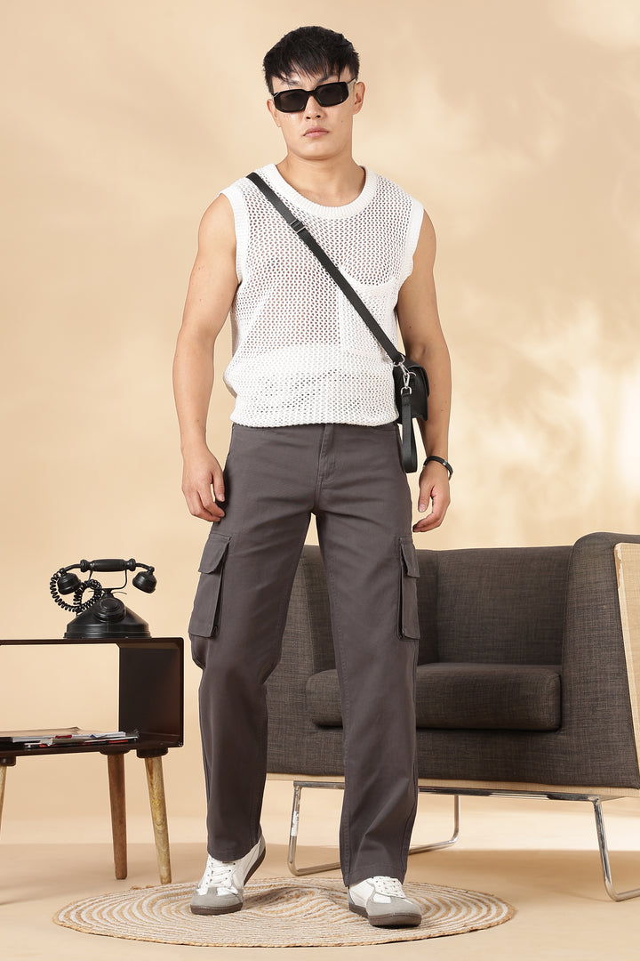 Essentials : Grey Cargo Pants