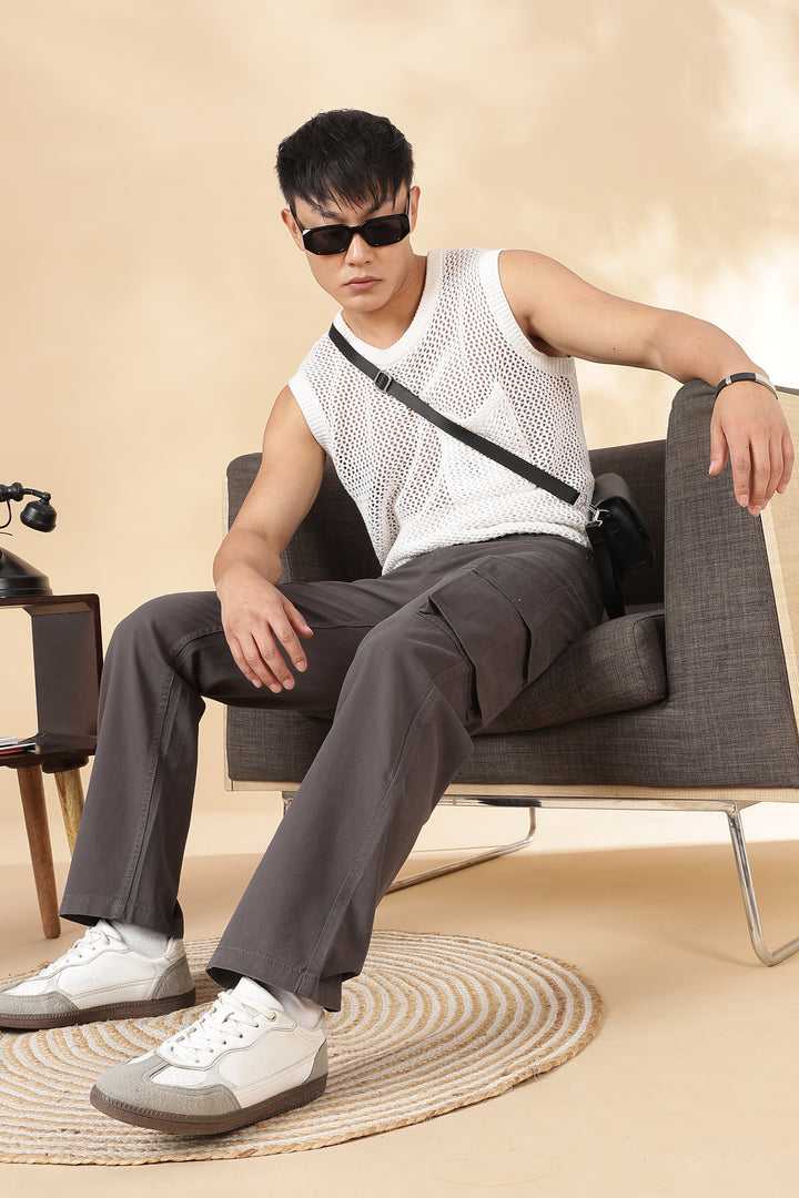 Essentials : Grey Cargo Pants