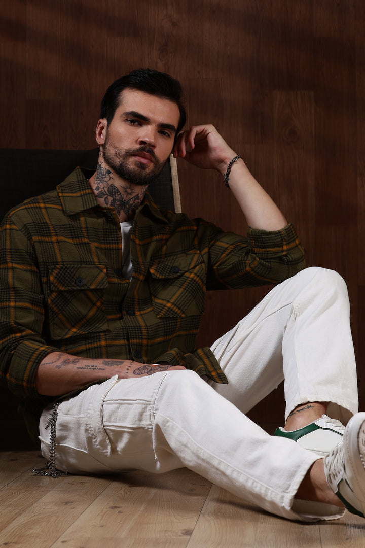 Flannel Olive Jacket
