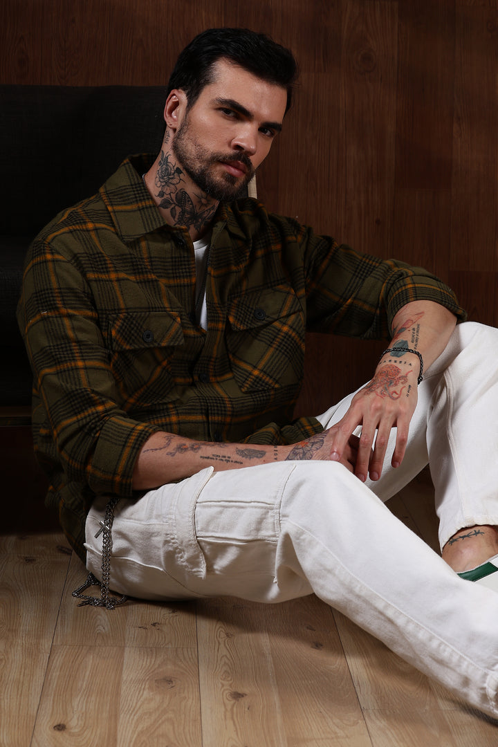 Flannel Olive Jacket