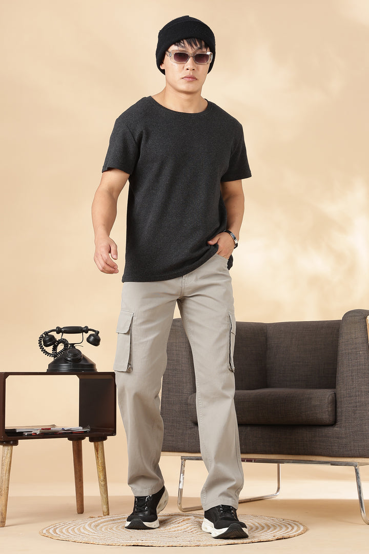 Essentials : Cream Cargo Pants