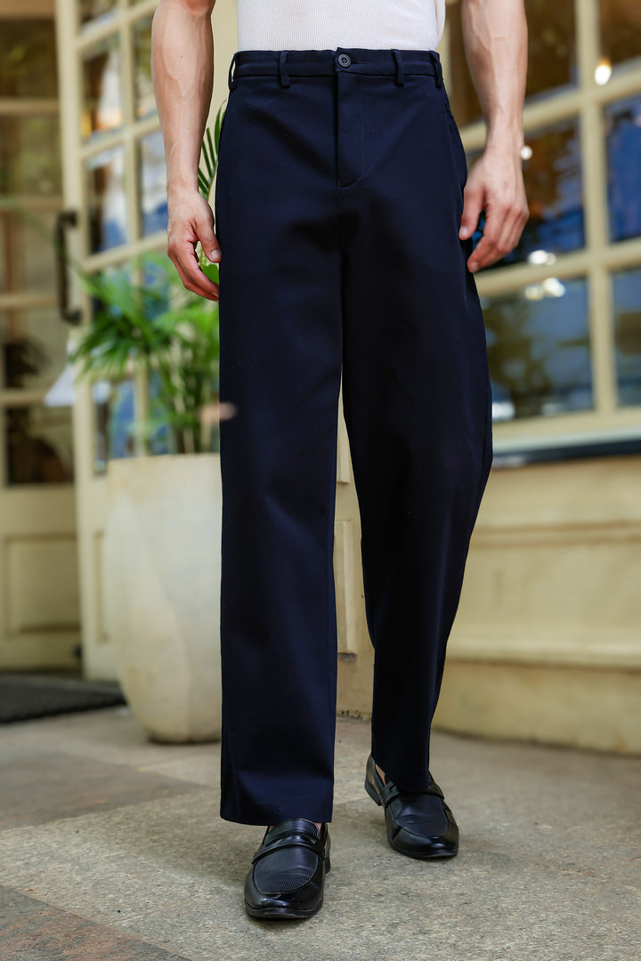 Korean Pants : Navy Trousers