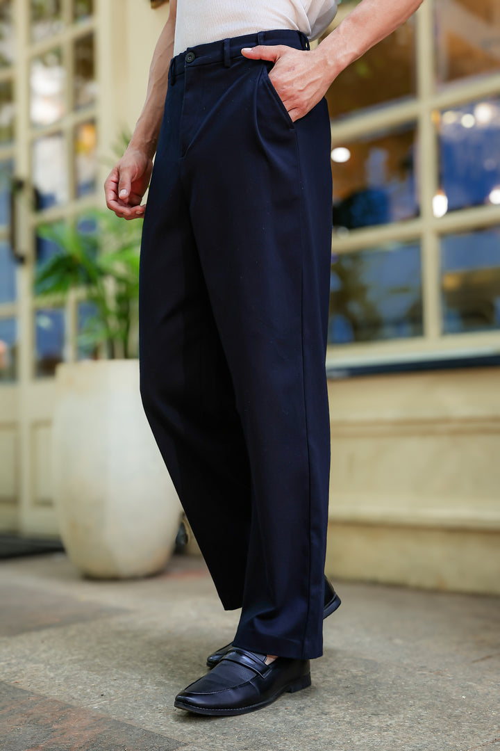 Korean Pants : Navy Trousers