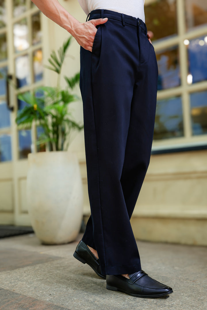 Korean Pants : Navy Trousers