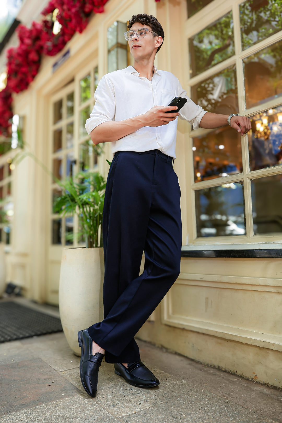 Korean Pants : Navy Trousers