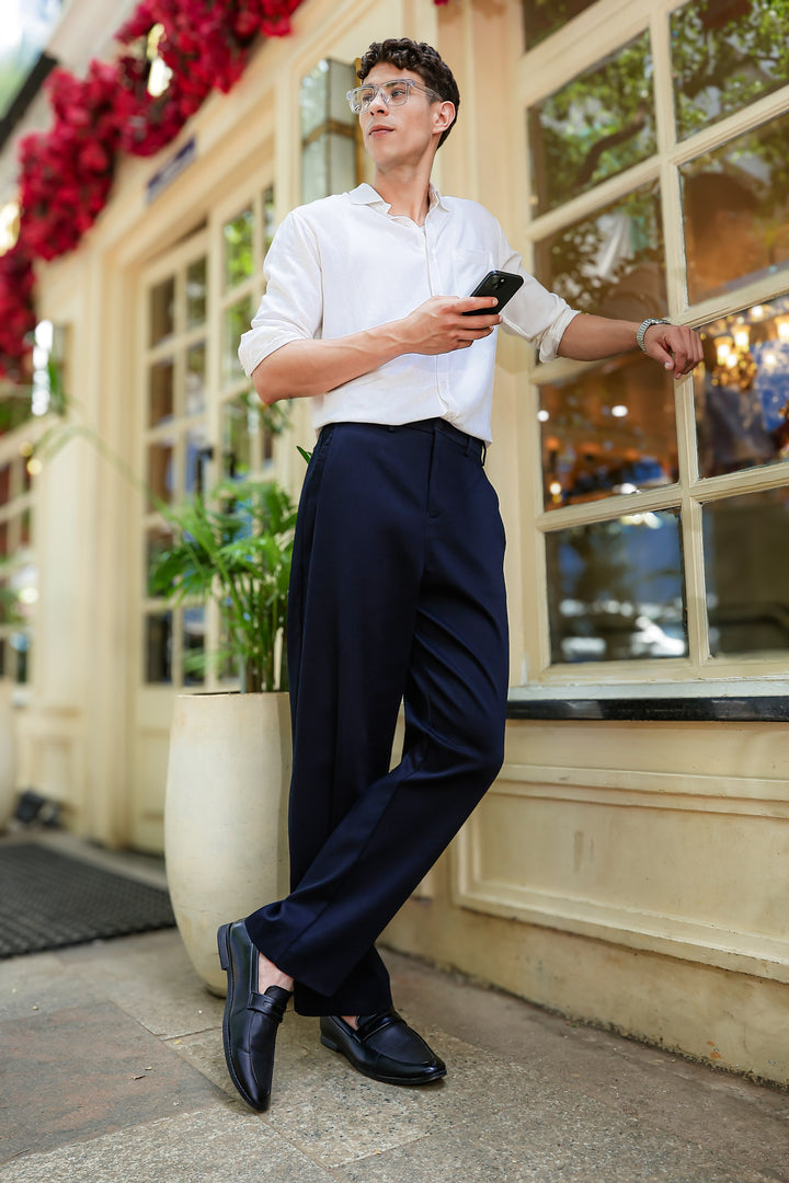 Korean Pants : Navy Trousers