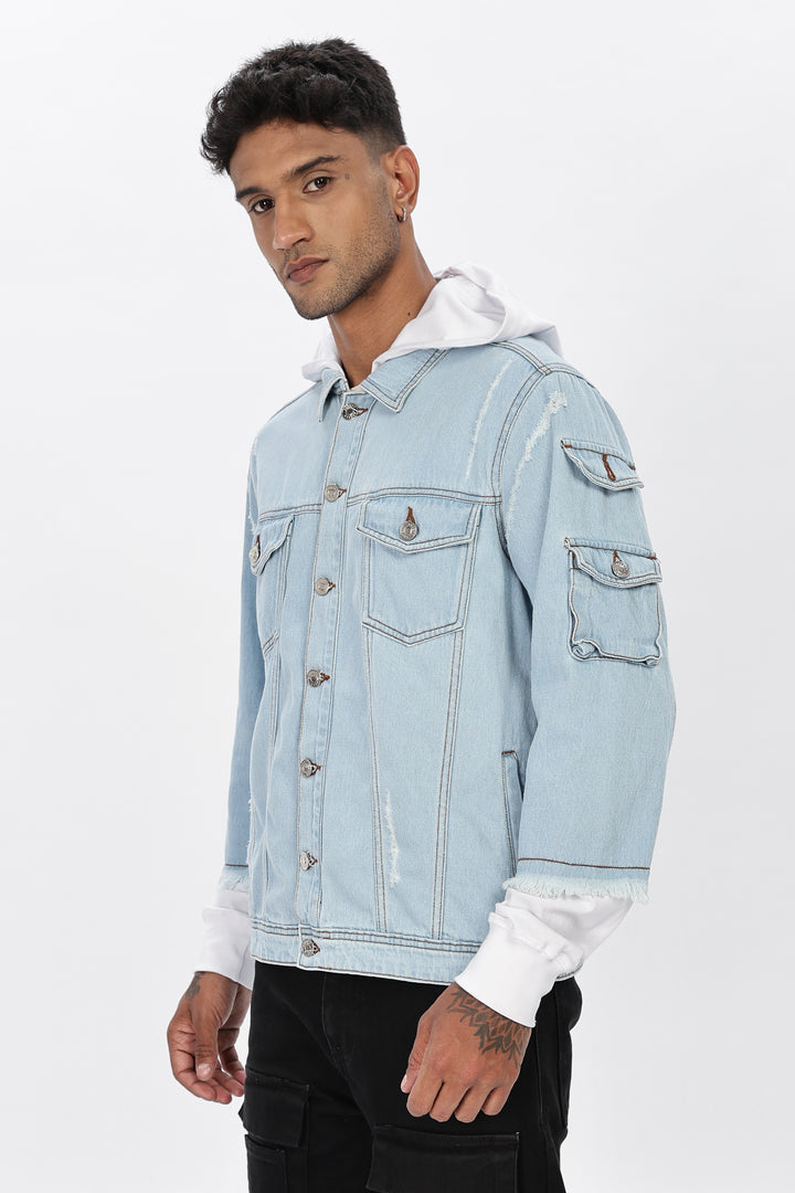 Hooded Denim Jacket