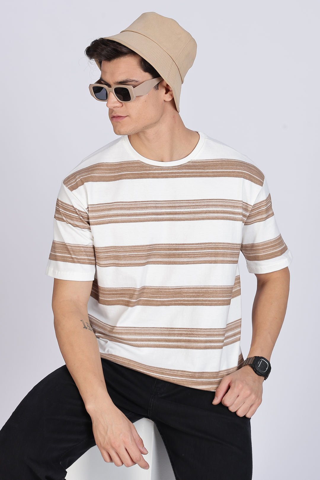 Brushed Brown Oversized Tshirt