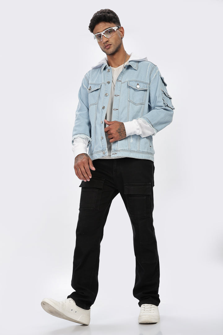 Hooded Denim Jacket