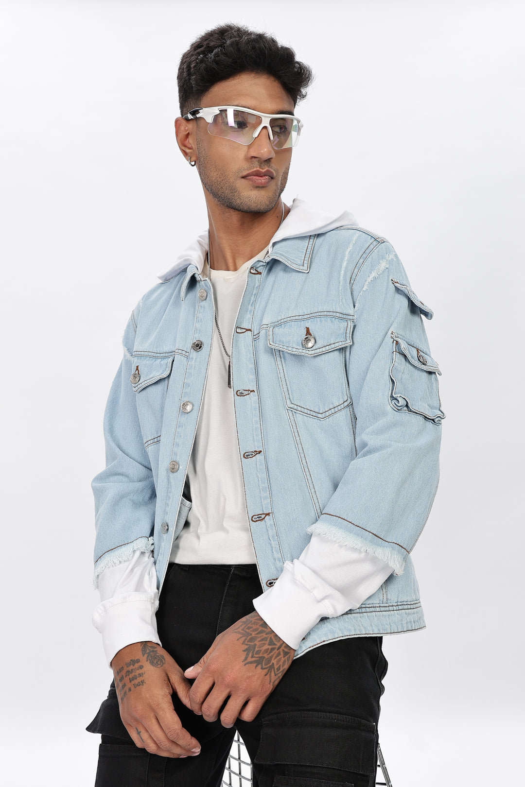 Hooded Denim Jacket