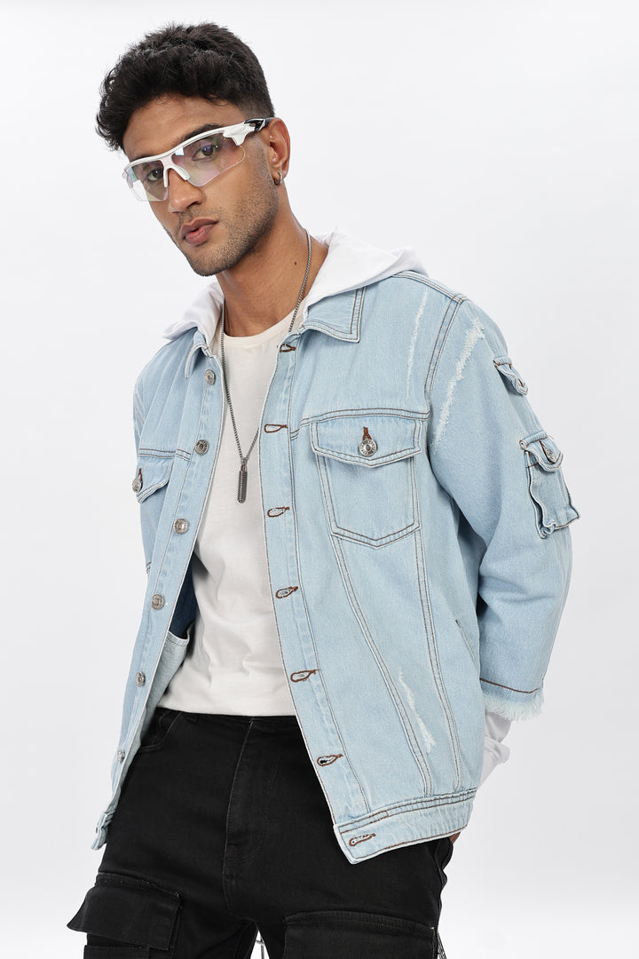 Hooded Denim Jacket