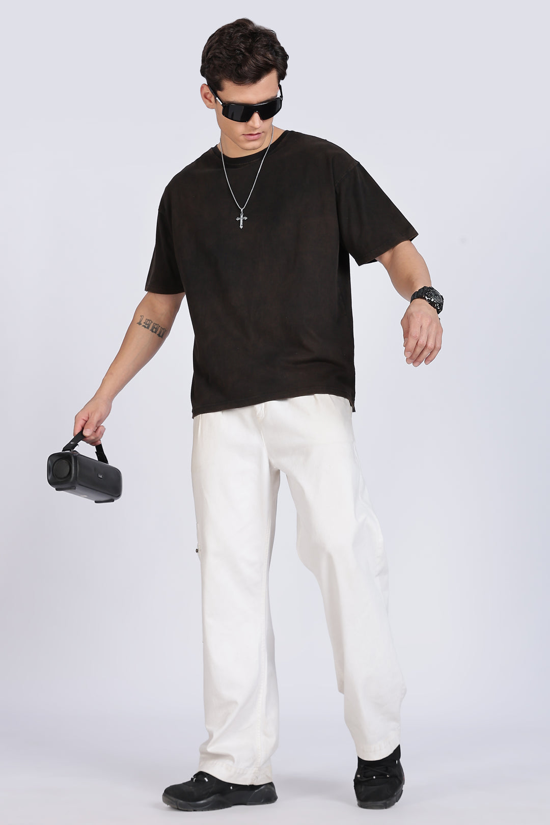 Strong and Gorgeous: Washed Black Oversized T-shirt