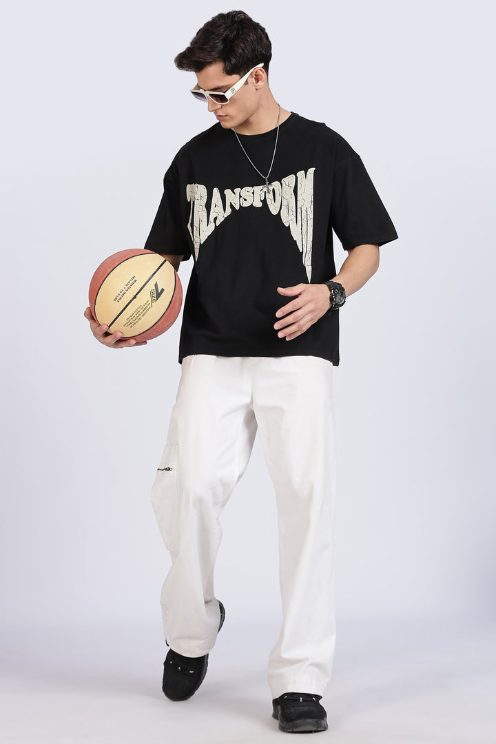 Transform: Black Washed Oversized T-shirt