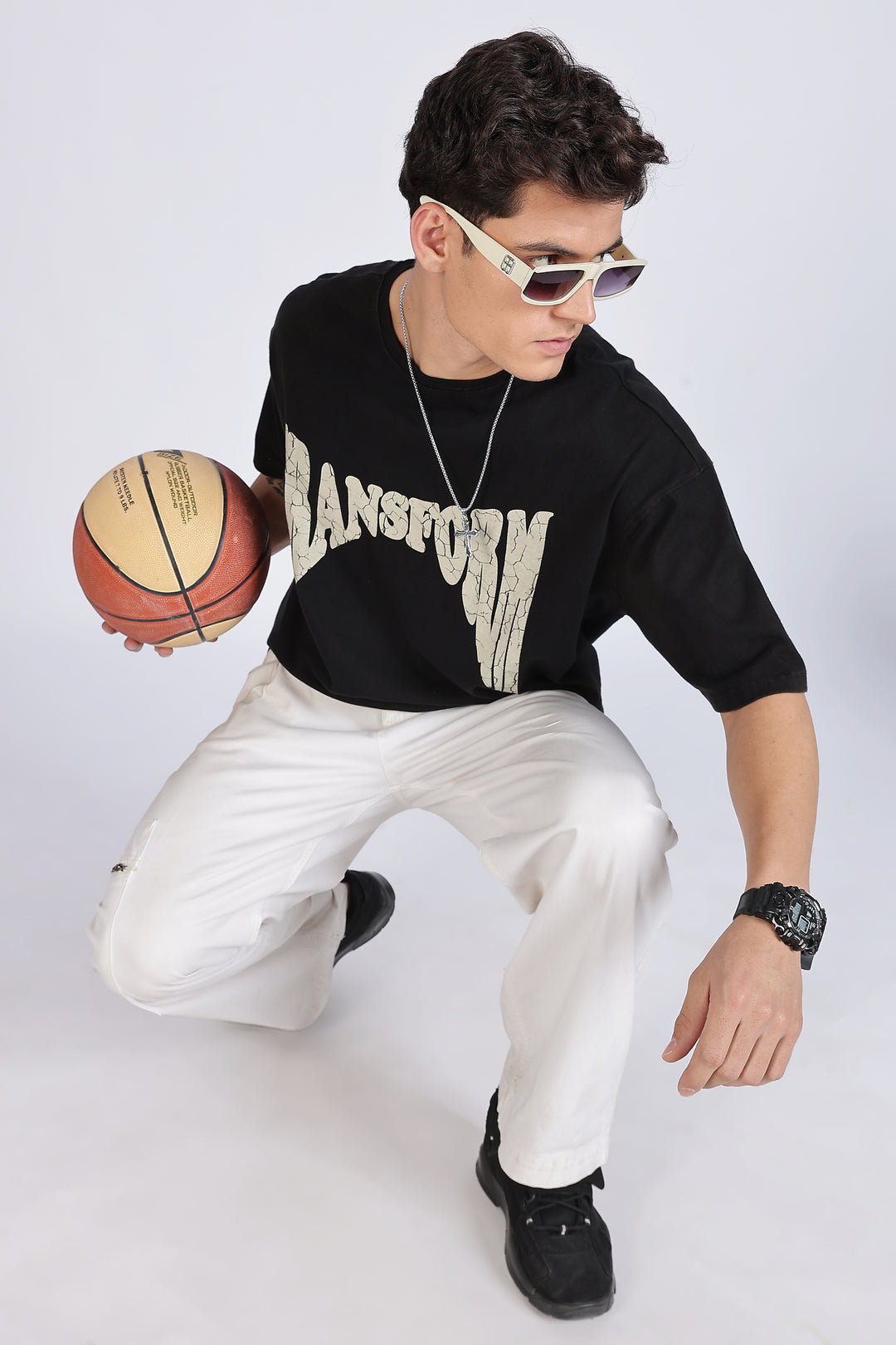 Transform: Black Washed Oversized T-shirt