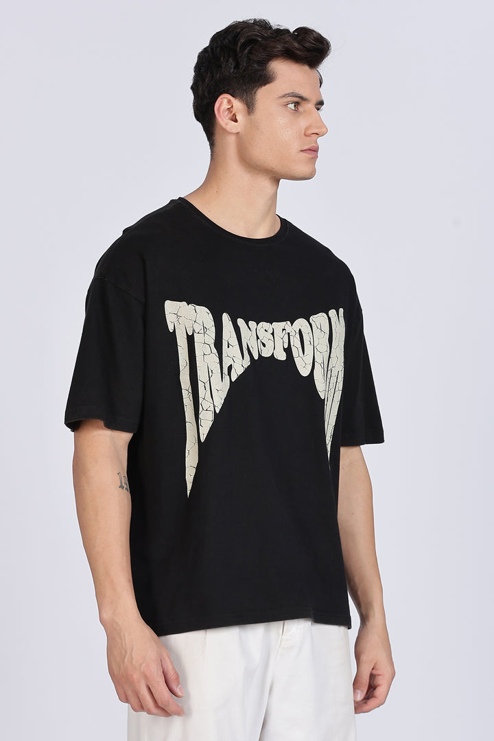 Transform: Black Washed Oversized T-shirt