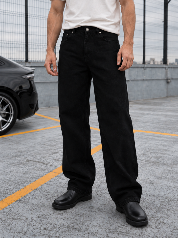 Pitch Black : Baggy Denim Jeans