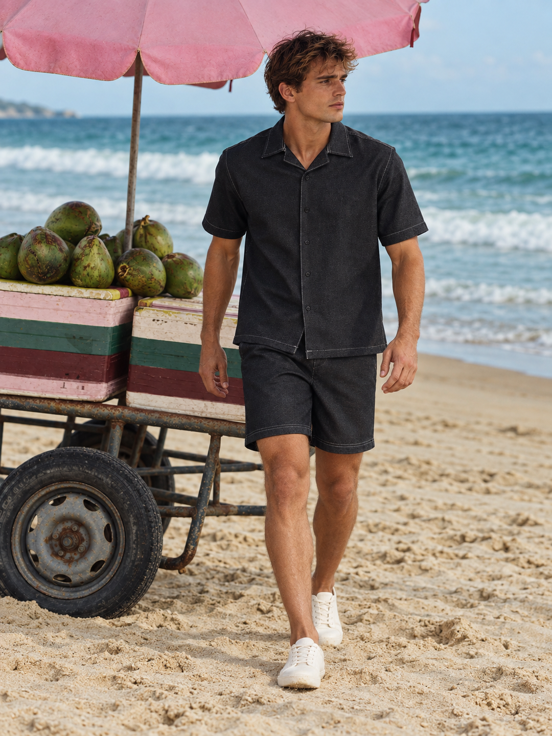 Contrast Stitch Black Co-ords