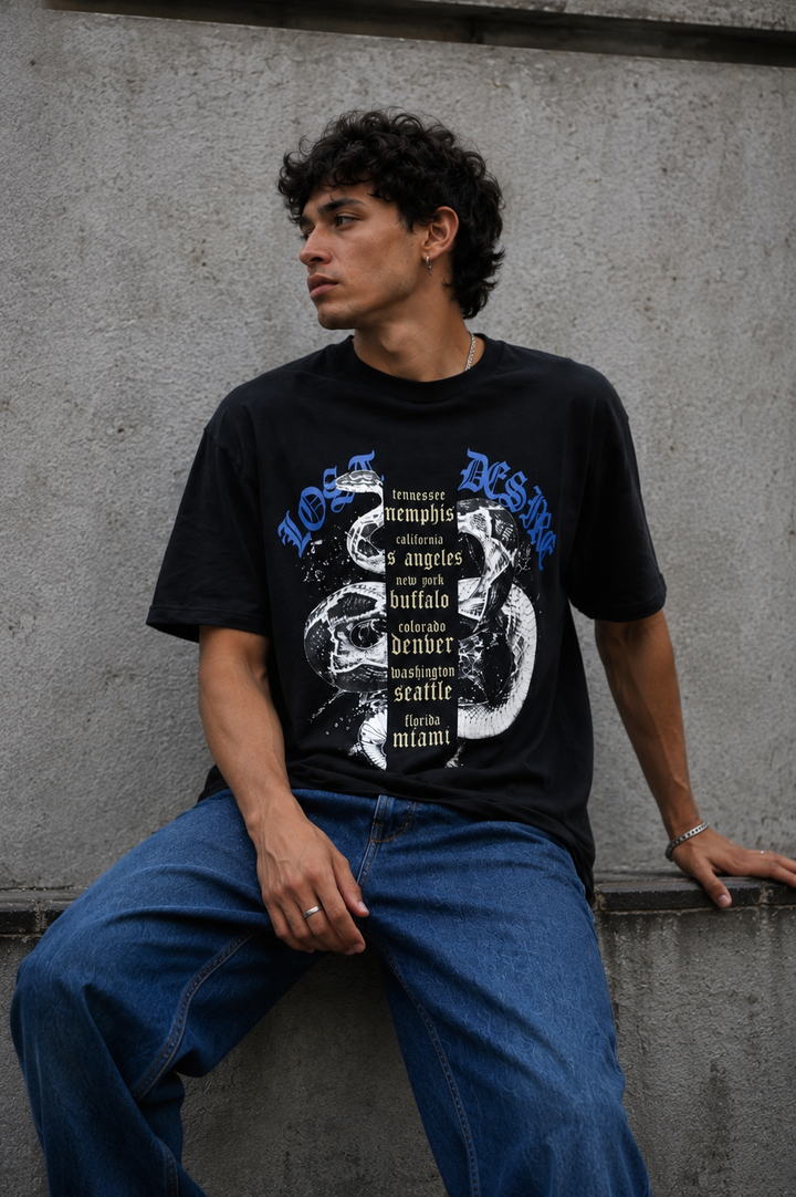Lost Desire : Black Oversized T-shirt
