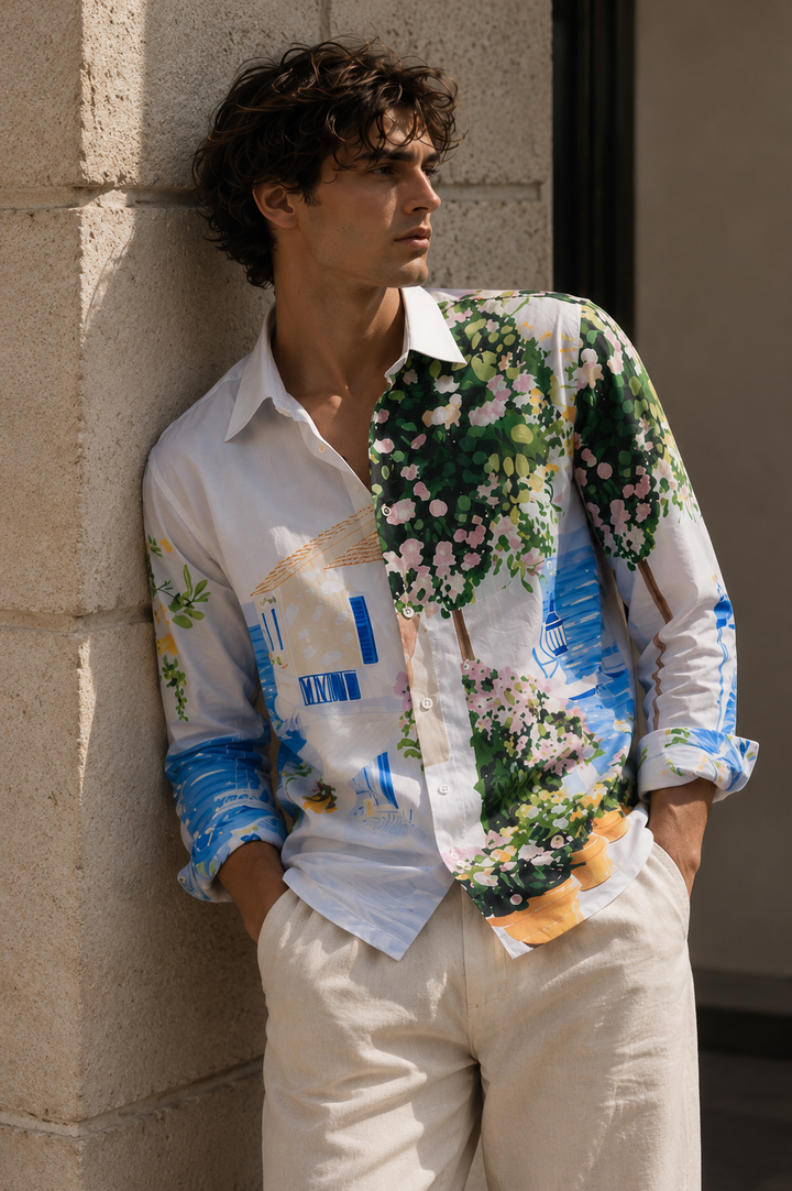 Panorama Printed Oxford Shirt