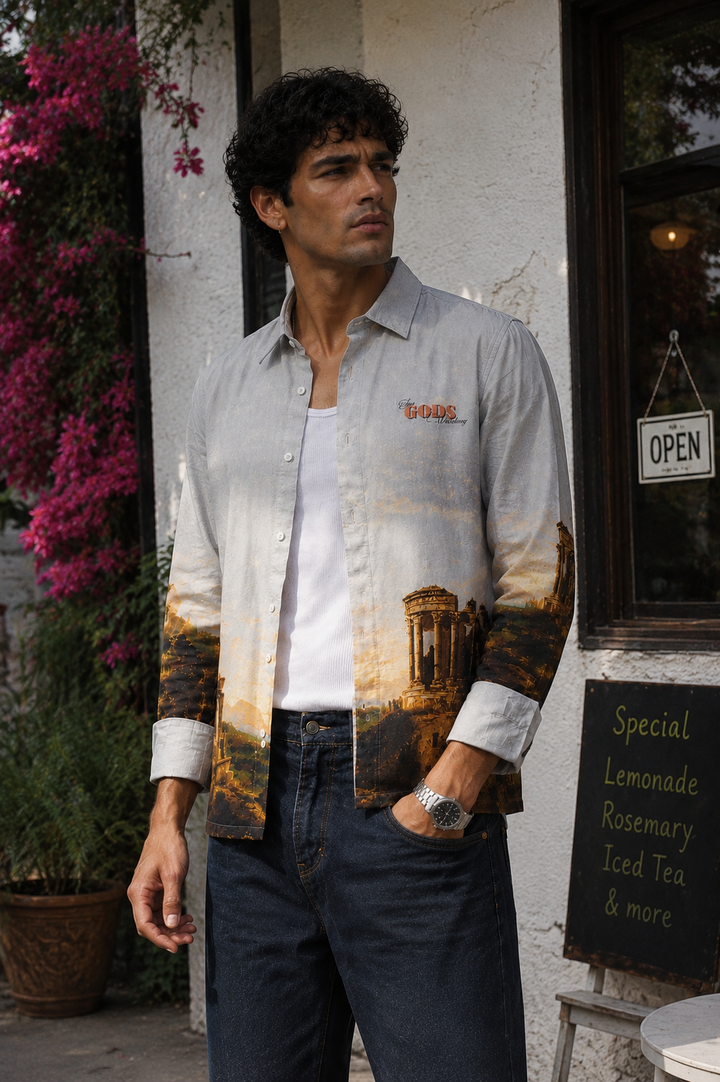 Greek God : Textured Fabric Shirt