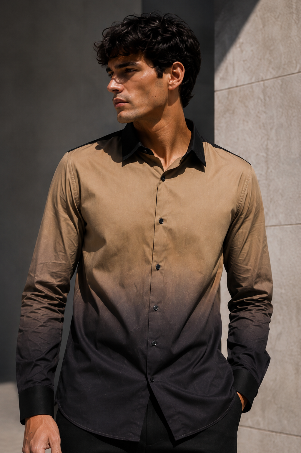 Cream Ombre Shirt
