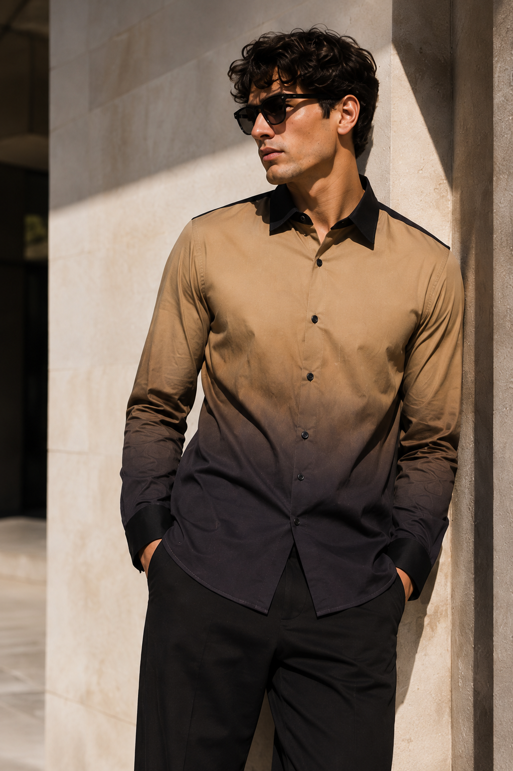 Cream Ombre Shirt