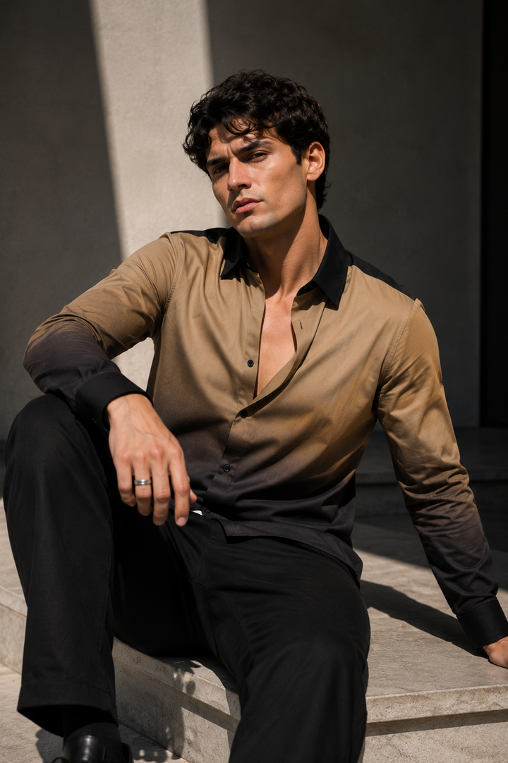 Cream Ombre Shirt