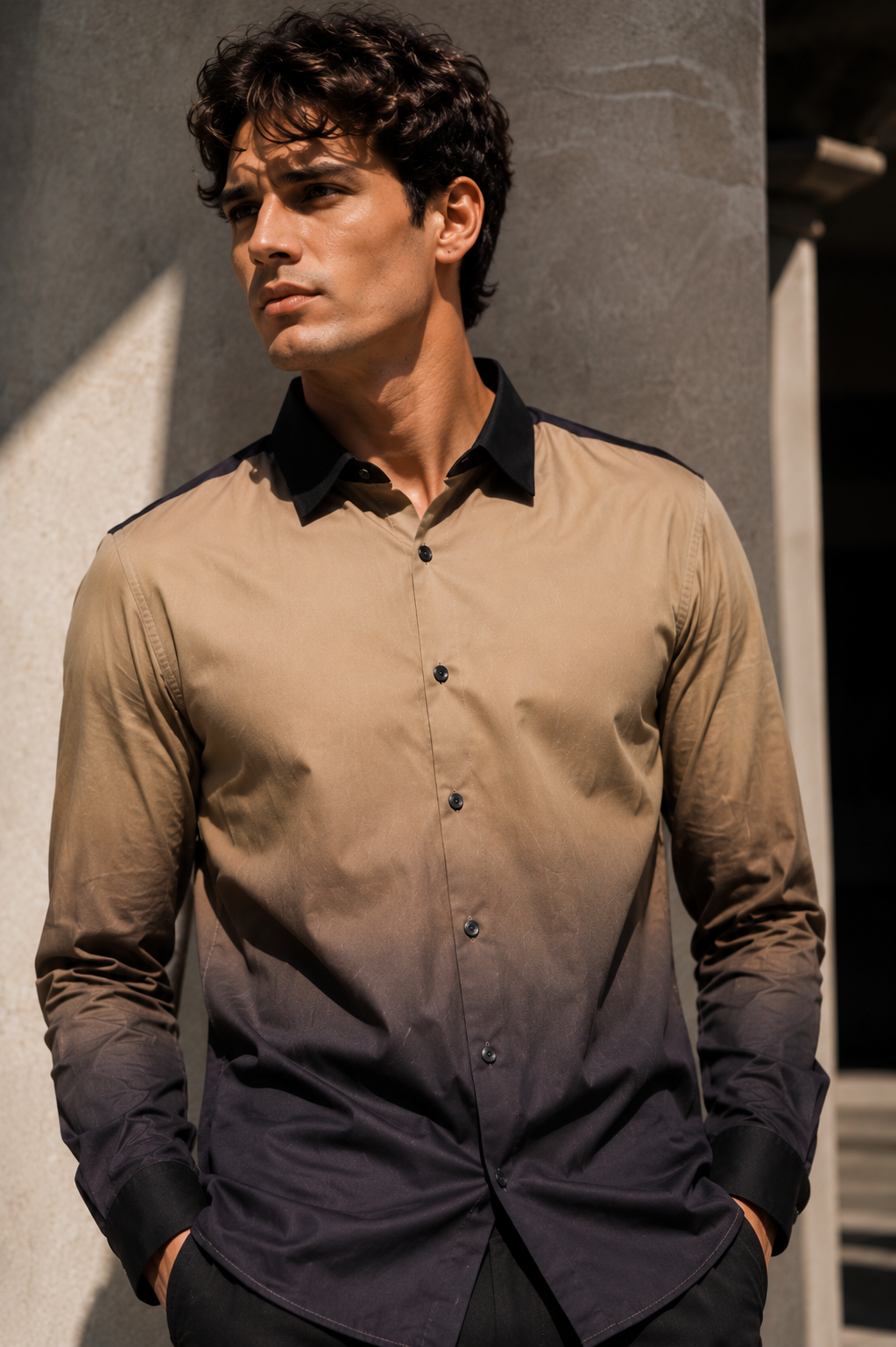 Cream Ombre Shirt