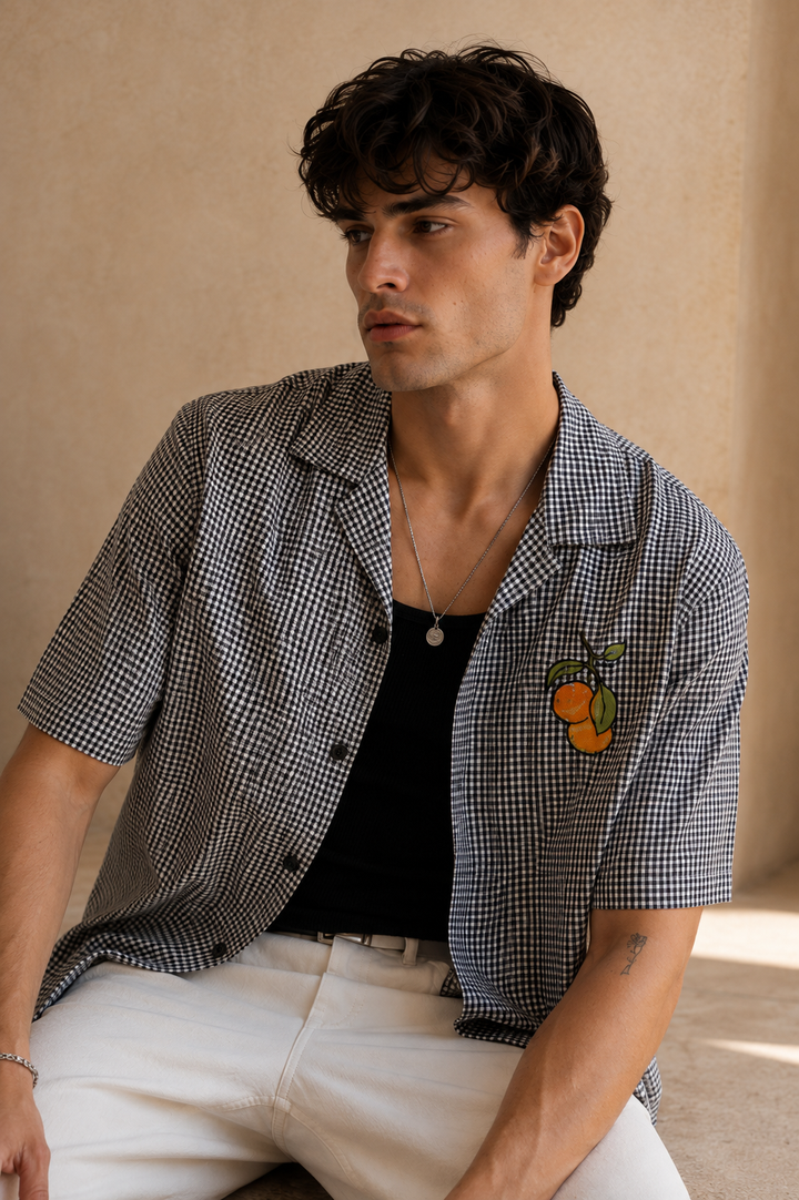 Plaid: Fruity Embroidery Shirt
