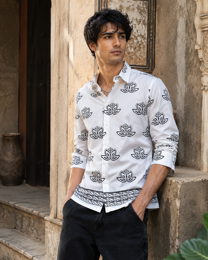 Way of Life: Printed Cotton Shirt