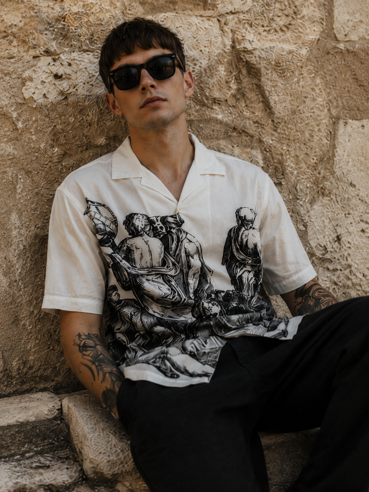 Neolithic art Cuban Shirt