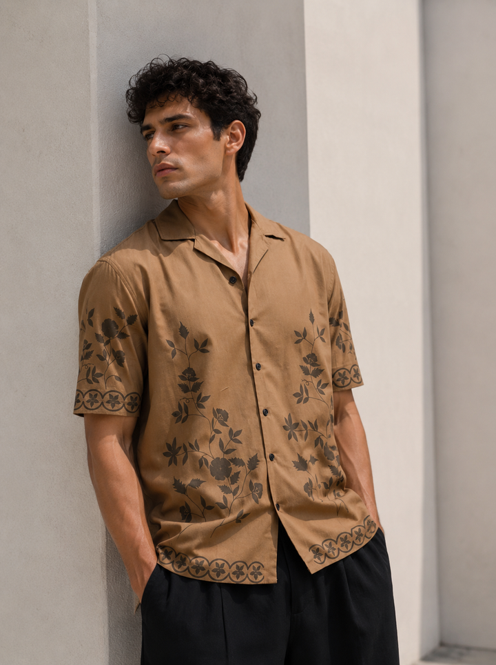 Hazel Flower Cuban Shirt
