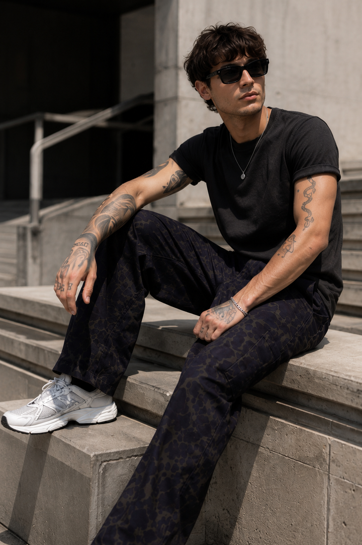 Camouflage Printed Baggy Cargo Pants