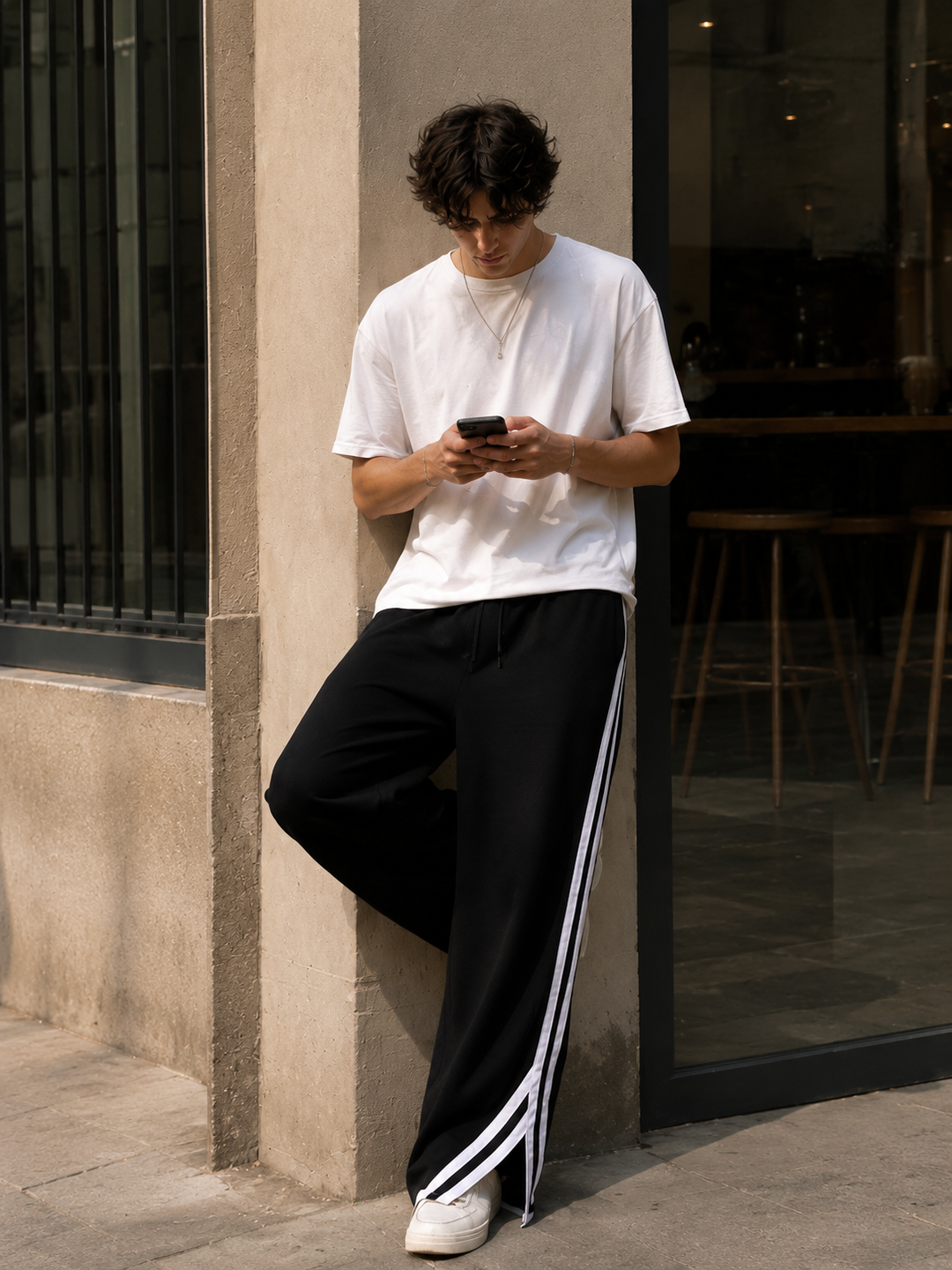 Side Cut: Black Joggers
