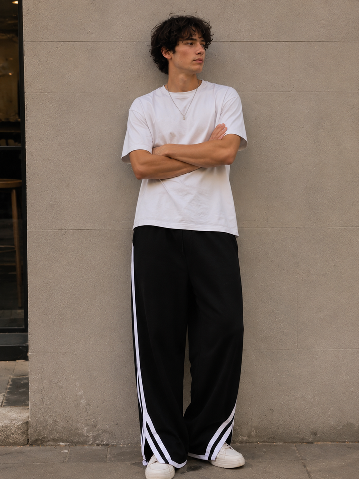Side Cut: Black Joggers