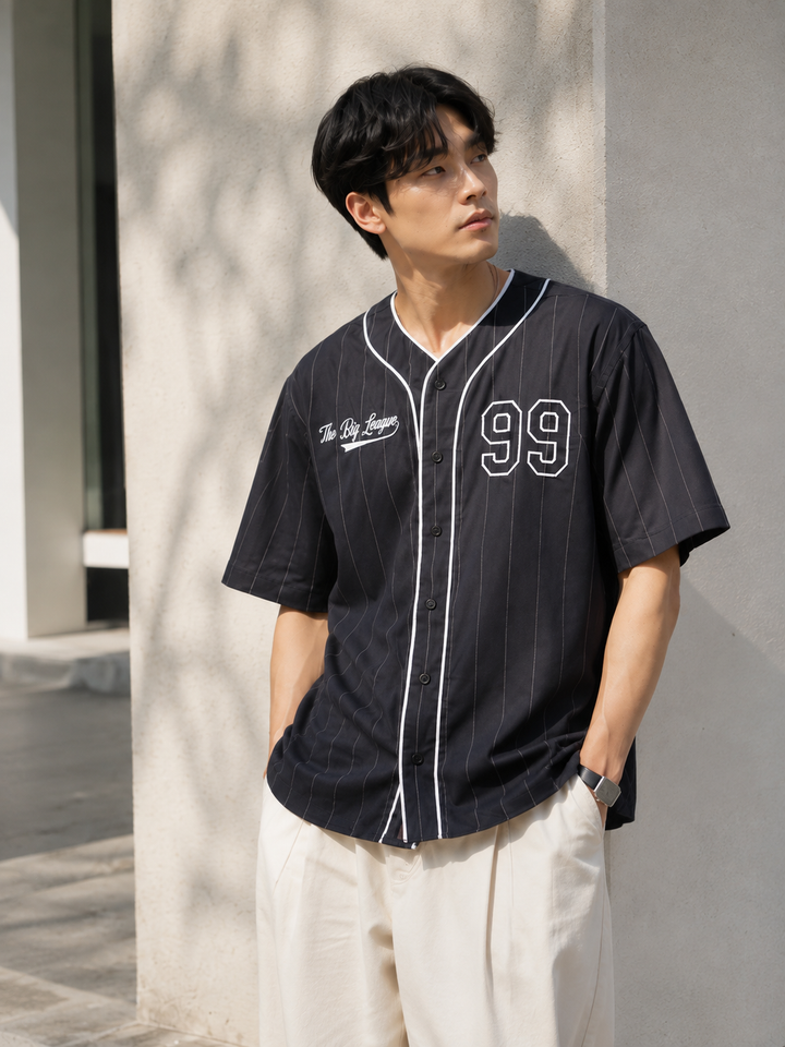 Baseball : Black Stripes Shirt