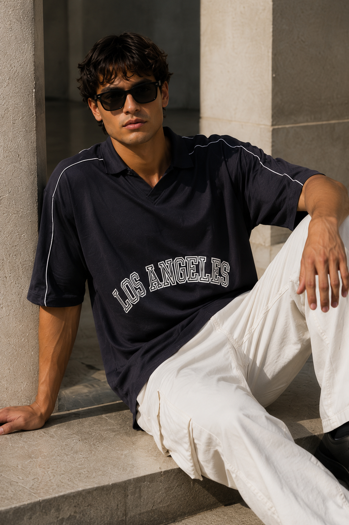 Los Angeles: Oversized Polo Shirt