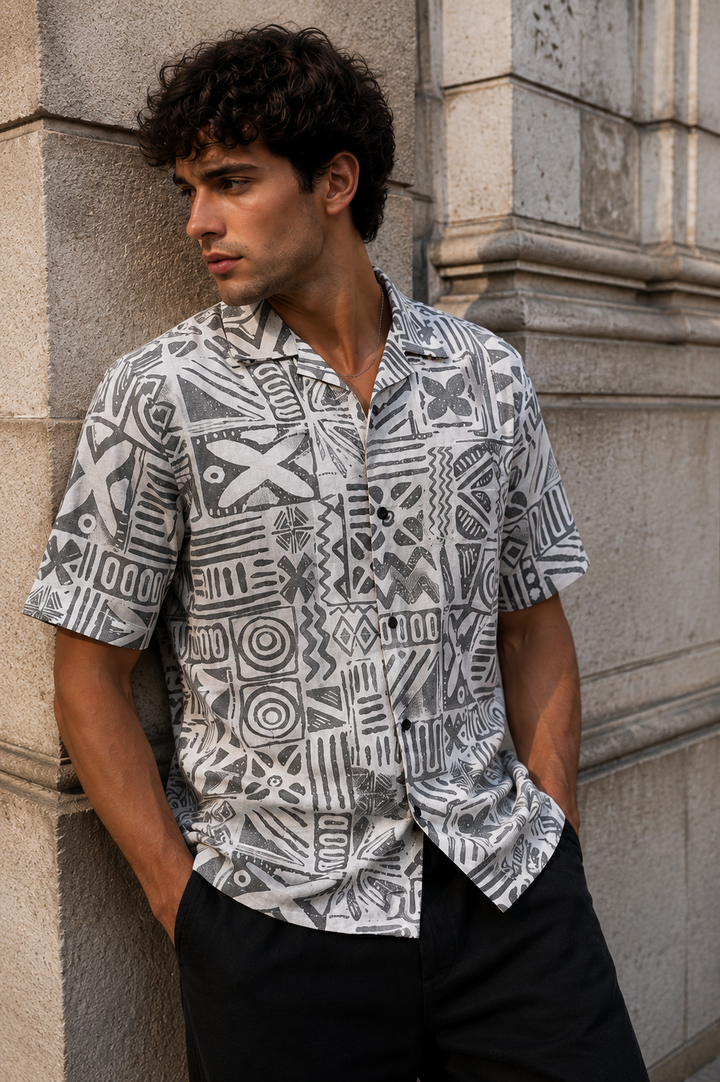Chalk Cuban Shirt